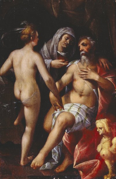 Sarah Presenting Hagar to Abraham by Bartholomaeus Spranger